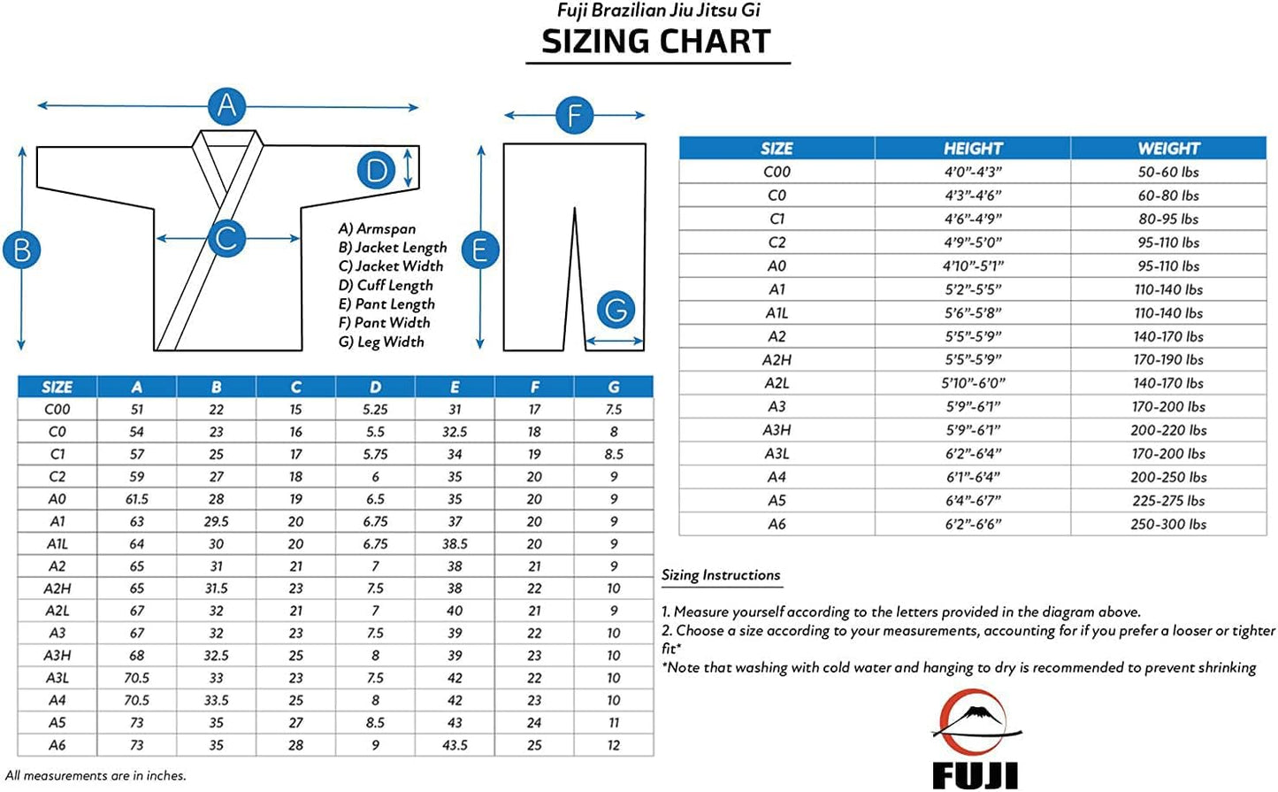Fuji BJJ Gi - Kids Original Brazilian Jiu Jitsu Uniform