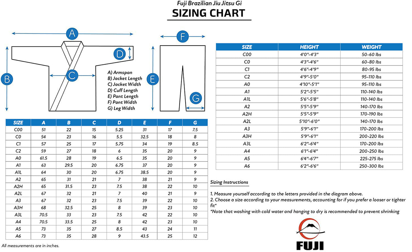Fuji Brazilian Pride Edition BJJ Uniform Brazilian Jiu Jitsu Gi for Kids